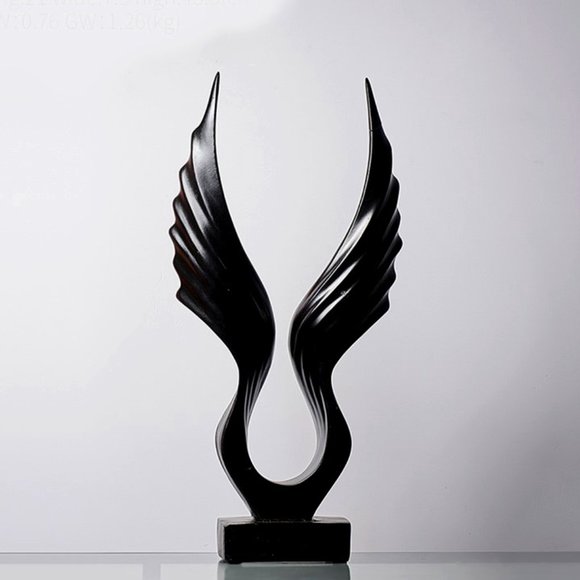 💎WHITE Angel Wing Home Décor Tabletop Sculpture💎 - Picture 6 of 10